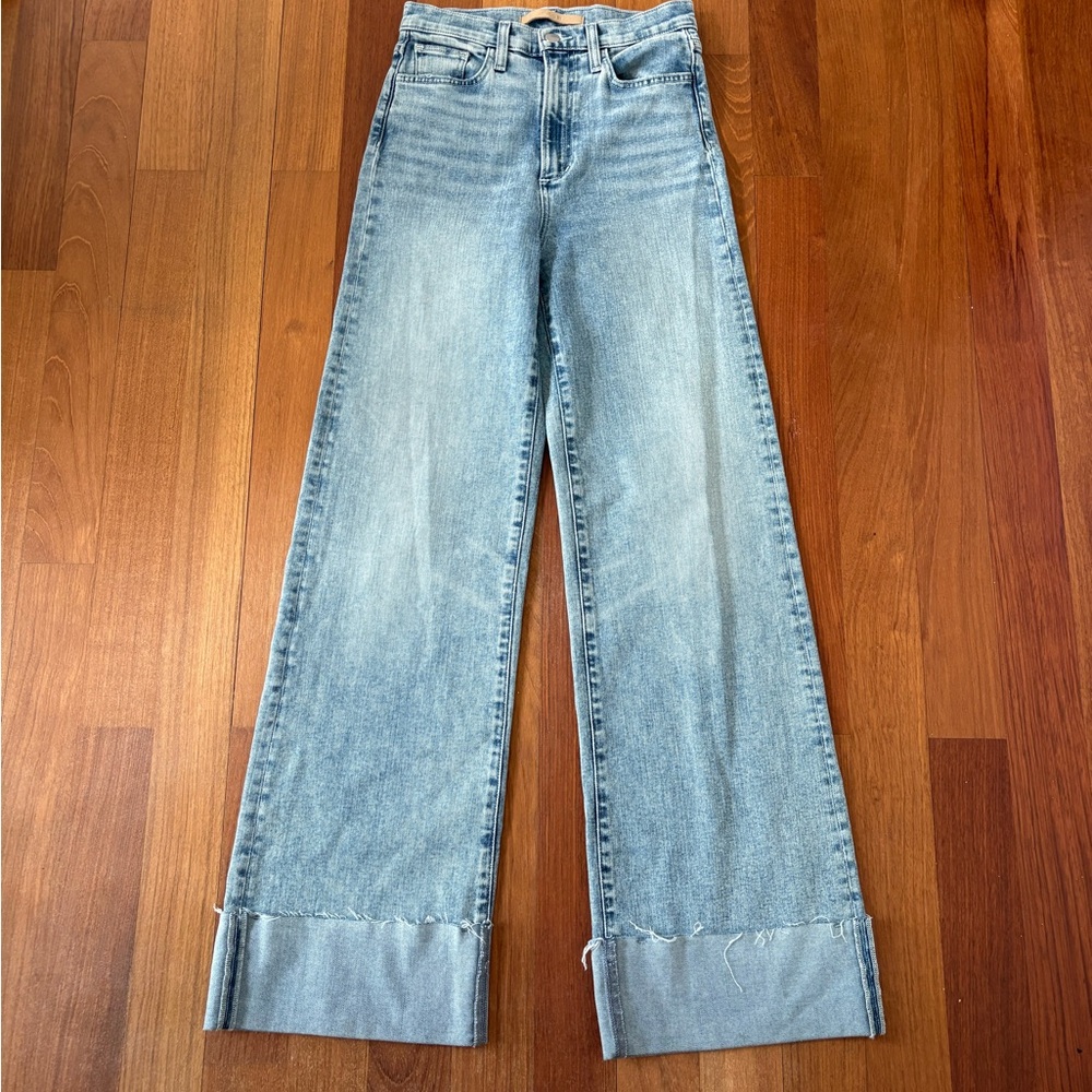 Joe's Jeans The Mia Light Blue Wide Leg Denim with Raw Hem
